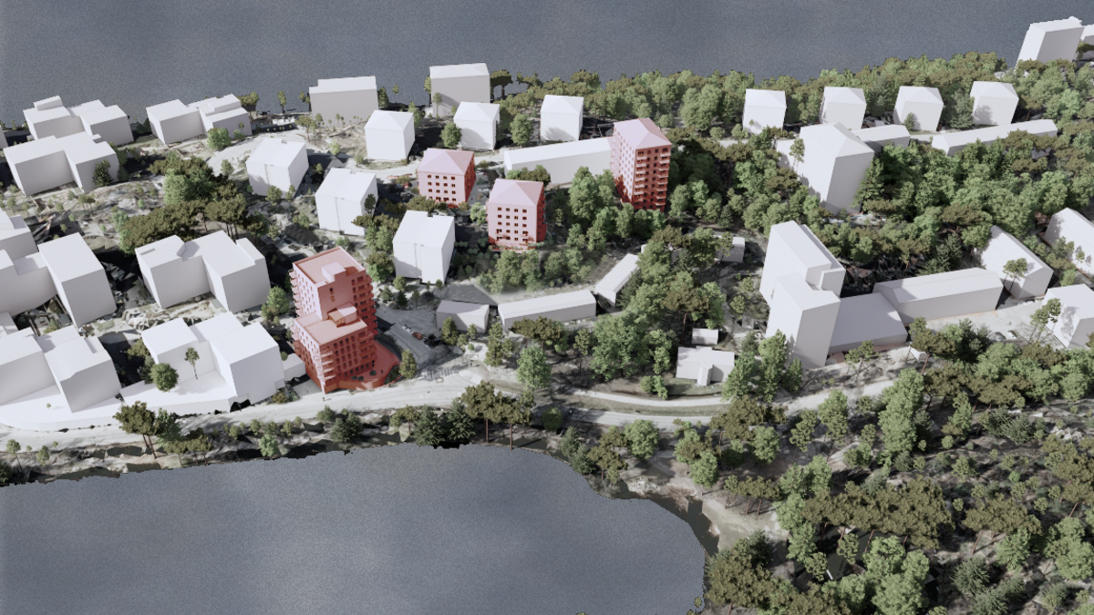 Illustration planer på nya bostäder