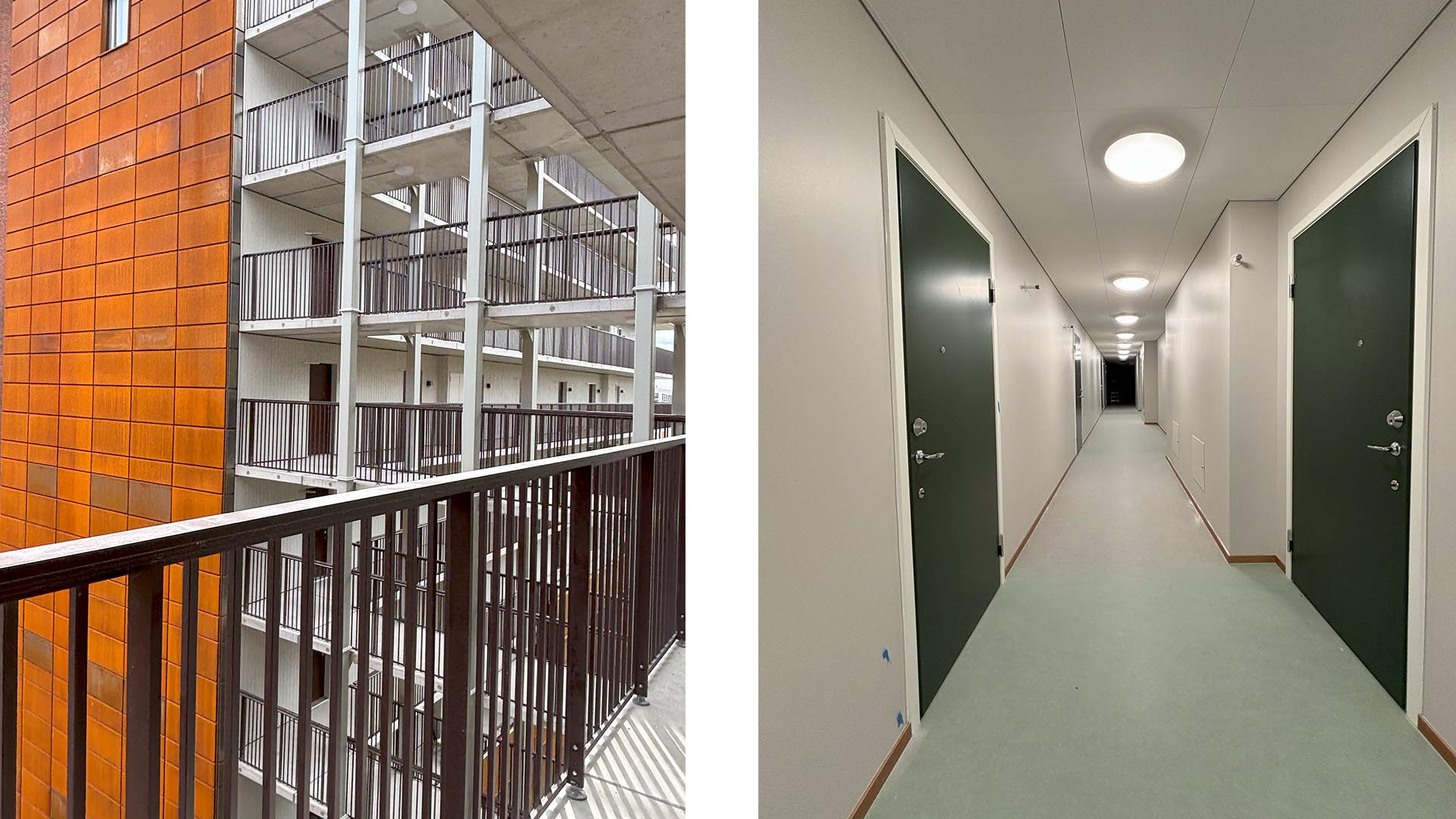 Loftgång och korridor i lägenhetshus