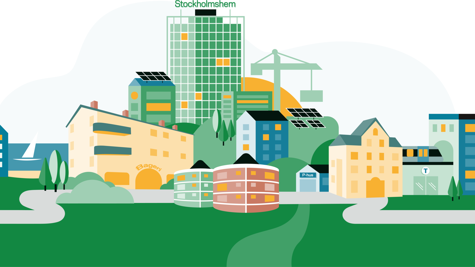 Illustration av stad