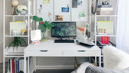 Hemmakontor med dator