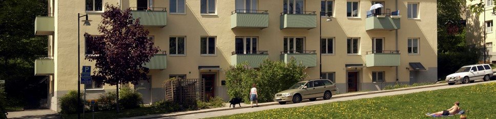 Ljusgul husfasad