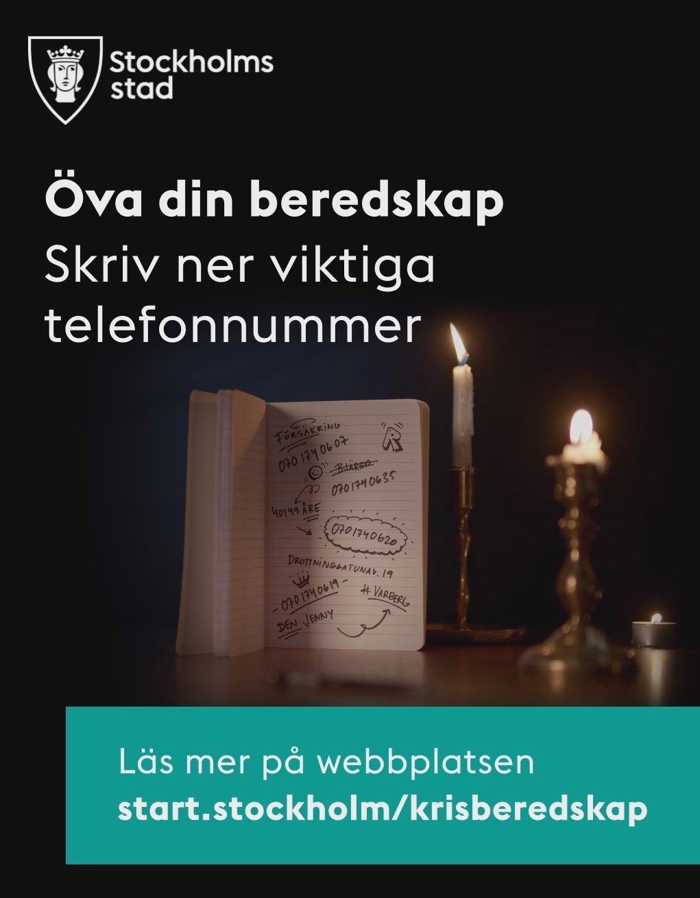 Anteckningsbok i stearinljussken