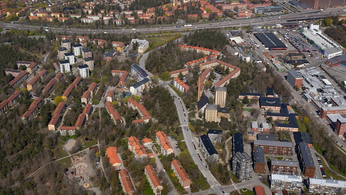 Flygfoto över Solberga