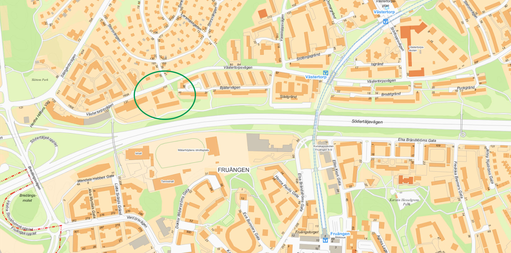 Karta över Västertorp