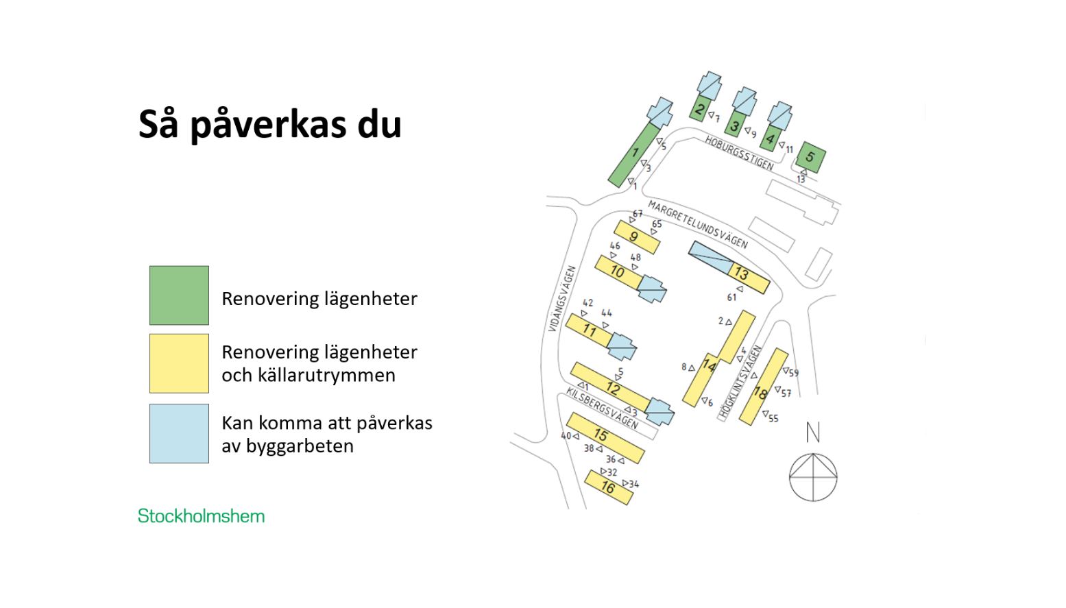 Kartutsnitt över de berörda byggnaderna